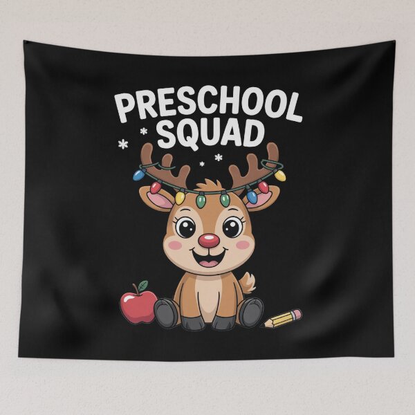 Item preview, Preschool Teacher Christmas Preschool Squad Reindeer Xmas designed and sold by Gogetgiggles.