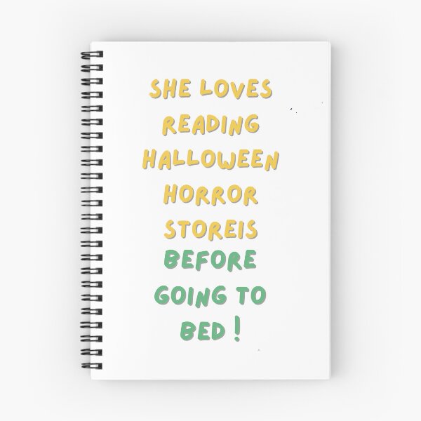Item preview, She loves reading Halloween horror stories before going to bed designed and sold by Nizarri.