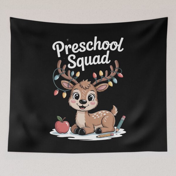 Item preview, Preschool Teacher Christmas Preschool Squad Reindeer Xmas designed and sold by Gogetgiggles.