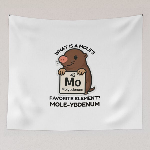 Item preview, Mole-ybdenum Mole Day Chemistry Pun designed and sold by sciencenotes.