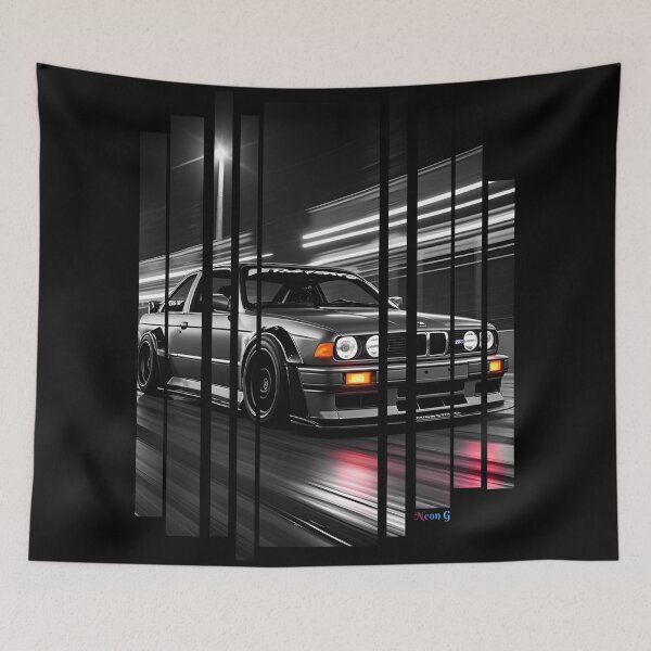 Item preview, B.W Power of the 3 series coupe with wide body kit, street racing vibe, high contrast neon colors 1 designed and sold by Neon G.