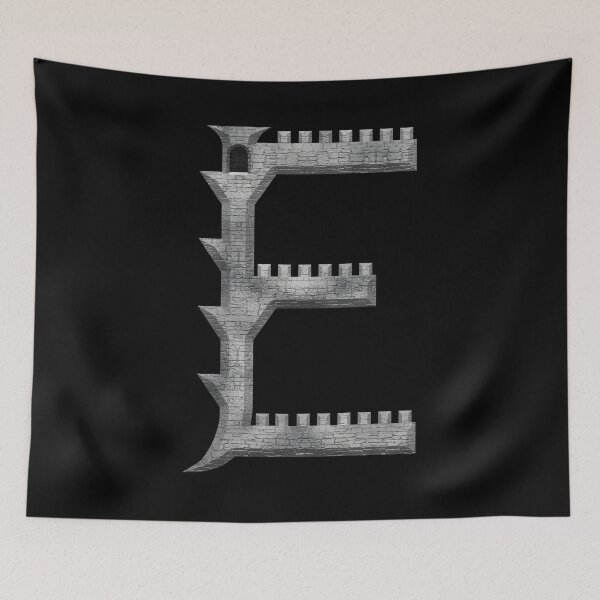 Item preview, Letter  E  of the Dragonfont Initial Capital Monogram (Castle) designed and sold by Swabcraft.