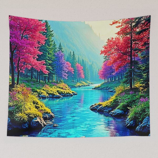 Item preview, Mystic River Dreamy Forest Path Design designed and sold by Health And Fitness Posts e-Store.