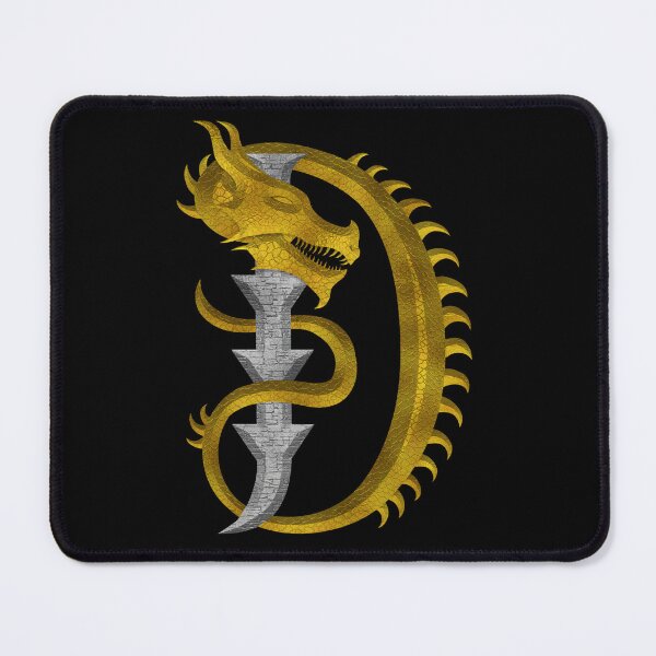 Item preview, Letter  D  of the Dragonfont Initial Capital Monogram (Dragon and Castle v3) designed and sold by Swabcraft.