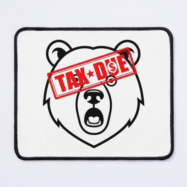 Item preview, Bear Doing Taxes – Minimalist Tax Panic Meme  designed and sold by Whisky1111.