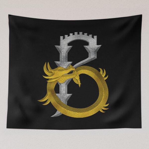Item preview, Letter  B  of the Dragonfont Initial Capital Monogram (Castle and Dragon) designed and sold by Swabcraft.