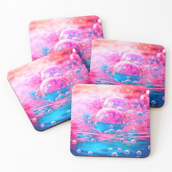 Item preview, Neon Pink and Blue Soap Bubbles Macro designed and sold by LanaGustavsson.