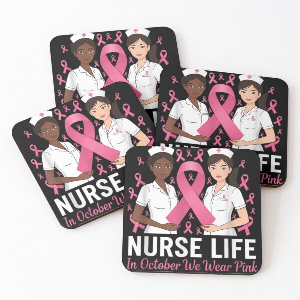 Item preview, Nurse Life In October We Wear Pink – Breast Cancer Awareness Nurse designed and sold by Inkspire House.