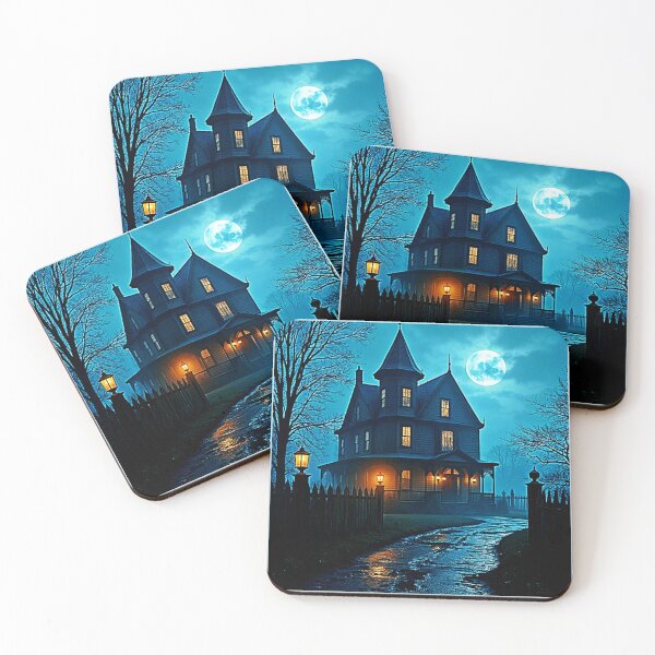 Item preview, Haunted Mansion Blue Moonlight Night designed and sold by Health And Fitness Posts e-Store.