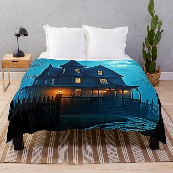 Item preview, Haunted Mansion Blue Moonlight Night designed and sold by Health And Fitness Posts e-Store.