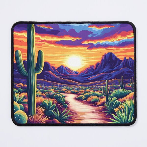 Item preview, Fantasy Painted Desert Landscape Sci-Fi Scenic Sunset designed and sold by DEC02.