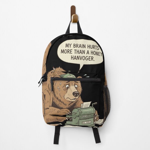 Item preview, My brain hurts more than a honey hangover |Bear Doing Taxes designed and sold by Whisky1111.