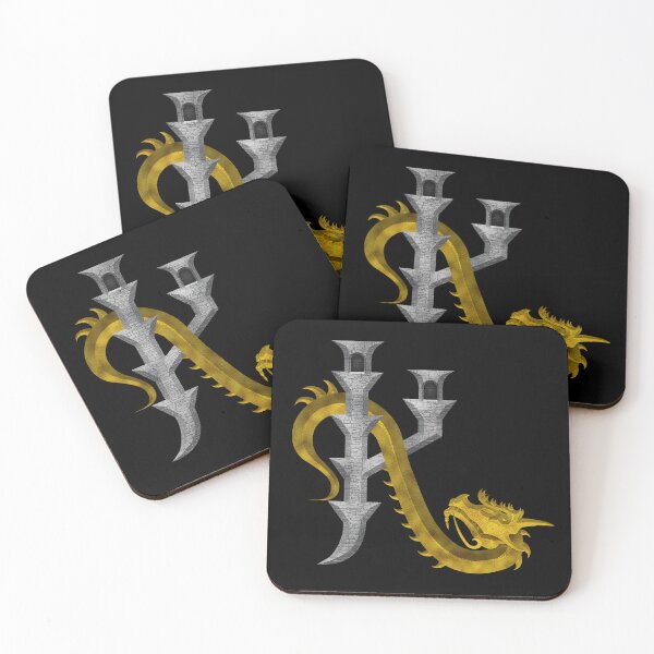 Item preview, Letter  K  of the Dragonfont Initial Capital Monogram (Castle and Dragon) designed and sold by Swabcraft.