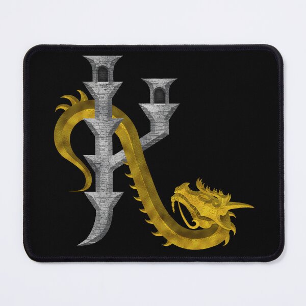Item preview, Letter K of the Dragonfont Initial Capital Monogram (Castle and Dragon) designed and sold by Swabcraft.