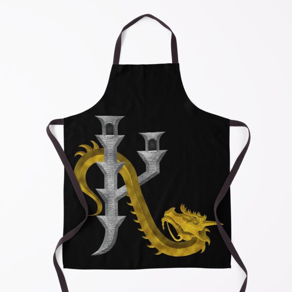 Item preview, Letter K of the Dragonfont Initial Capital Monogram (Castle and Dragon) designed and sold by Swabcraft.