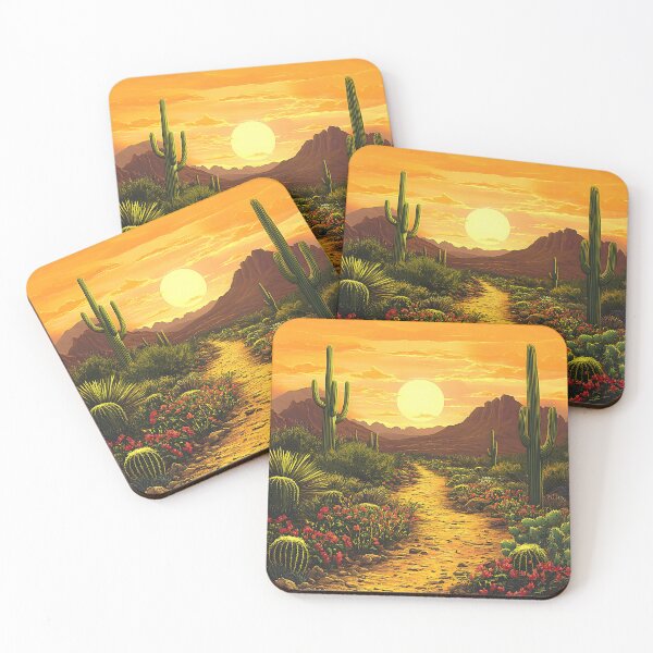 Item preview, Fantasy Desert Sunrise Scenic Landscape With Winding Trail designed and sold by DEC02.