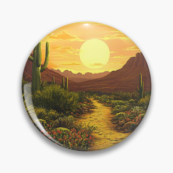 Item preview, Fantasy Desert Sunrise Scenic Landscape With Winding Trail designed and sold by DEC02.