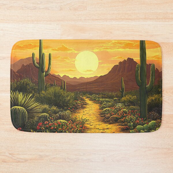 Item preview, Fantasy Desert Sunrise Scenic Landscape With Winding Trail designed and sold by DEC02.