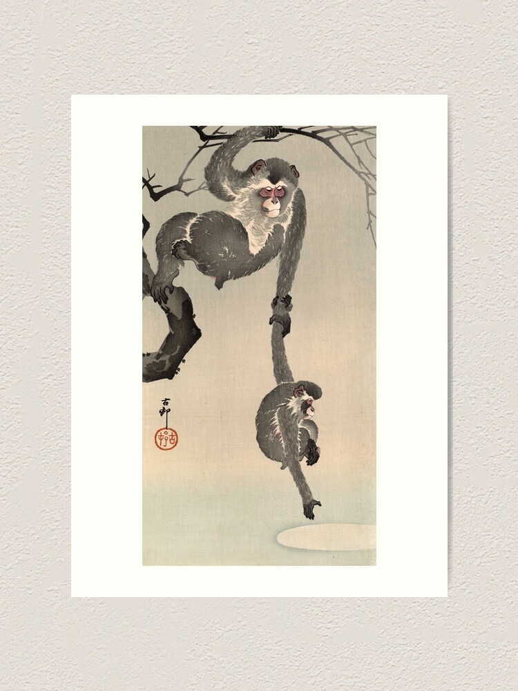 Vintage Japanese Monkeys Art