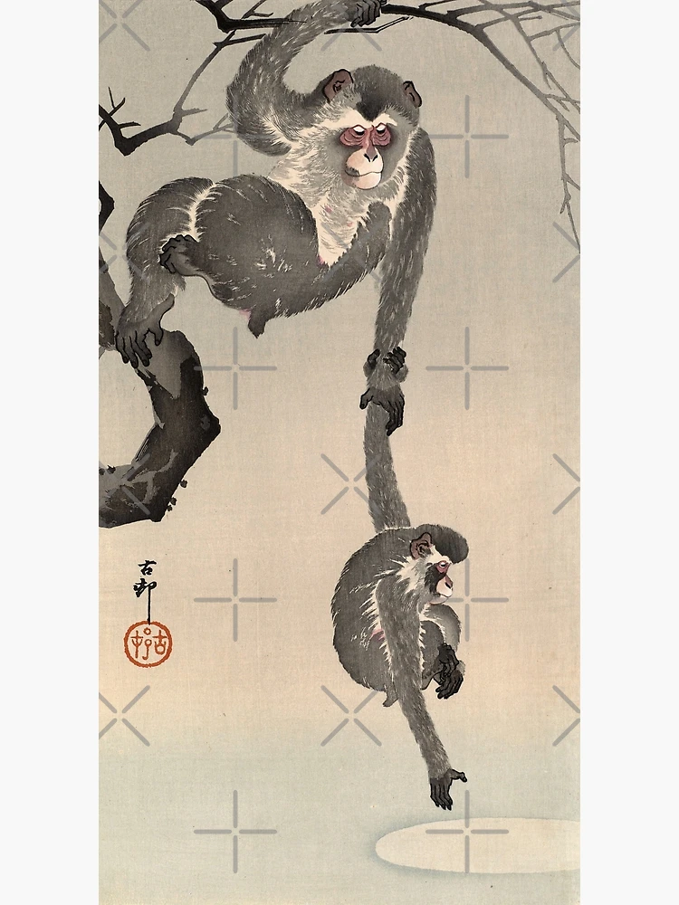 Vintage Japanese Monkeys Art