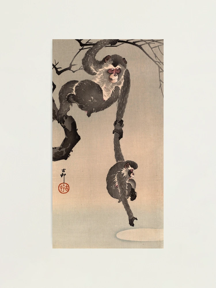 Vintage Japanese Monkeys Art | Photographic Print
