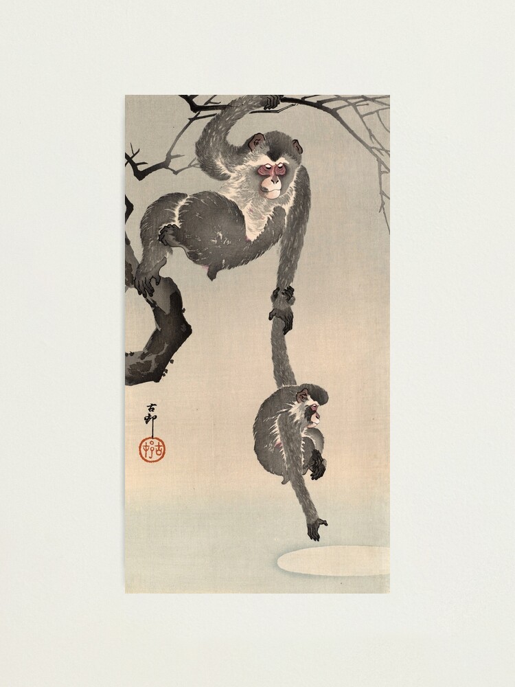 Vintage Japanese Monkeys Art