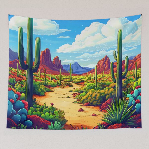 Item preview, Sci-Fi Fantasy Desert Bold Edgy Colorful Landscape Art  designed and sold by DEC02.