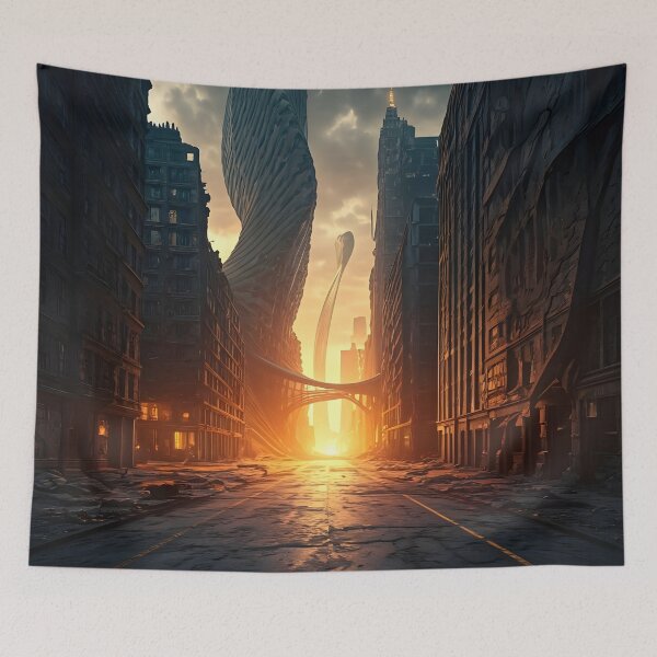 Item preview, Aftermath of Silence – City in Ruins designed and sold by PawPrintedArt.