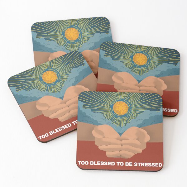 Item preview, Too blessed to be stressed sun and lotus mudra designed and sold by Krokoneil.