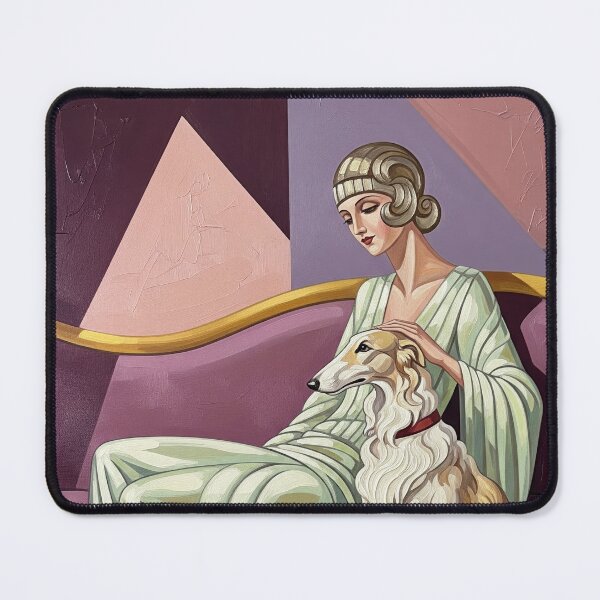 Item preview, The Borzoi Hound - Original Art Deco Artwork designed and sold by elektronen.