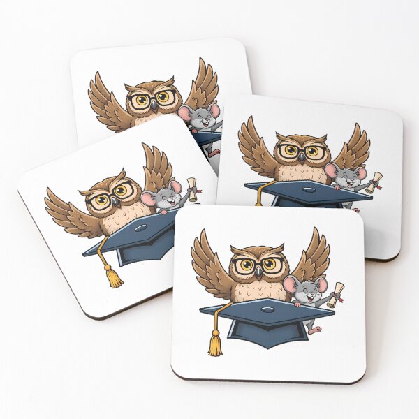 Item preview, Wise Owl and Mouse Graduation Day Scholars designed and sold by Linework Studio.