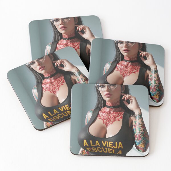 Item preview, Beautiful and sensual tattooed woman with glasses, inside a room. designed and sold by Federico Ayub.
