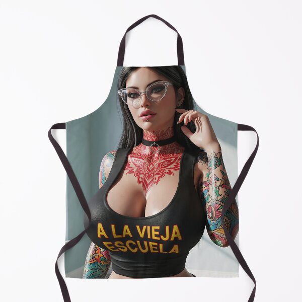 Item preview, Beautiful and sensual tattooed woman with glasses, inside a room. designed and sold by Federico Ayub.