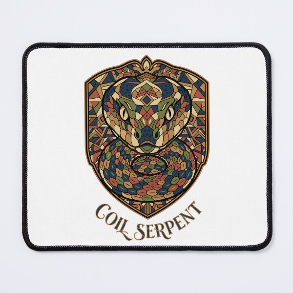 Item preview, Coil Serpent Tribal Art - Geometric Snake Head Mosaic Design designed and sold by ATLAS SOUL.