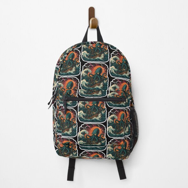 Item preview, Fisherman Aesthetic – Kraken vs Fisherman – Vintage Nautical Art | Stormy Seas designed and sold by JacobKAurumhead.