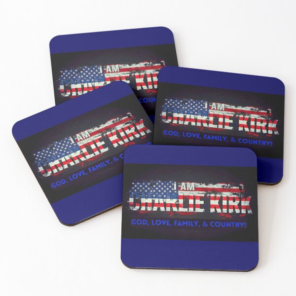Item preview, I AM CHARLIE KIRK: GOD, LOVE, FAMILY & COUNTRY (Bold Blue Print) designed and sold by PatriotPrint.