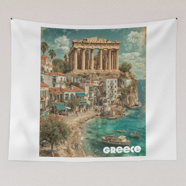 Item preview, Echoes of Greece: Where Ancient Glory Meets Coastal Charm designed and sold by ForeverPrintsOK.