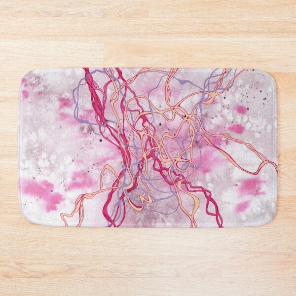 Item preview, Pink Purple Yellow Abstract Doodle Lines Neurographic Artwork designed and sold by Tezoodle Art.