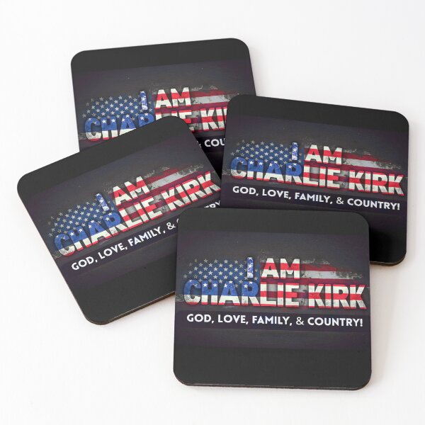 Item preview, I AM CHARLIE KIRK: GOD, LOVE, FAMILY & COUNTRY (Bold White Print) designed and sold by PatriotPrint.