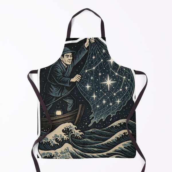 Item preview, Fisherman Aesthetic – Star Net Fisherman – Vintage Nautical Art | Stormy Seas designed and sold by JacobKAurumhead.