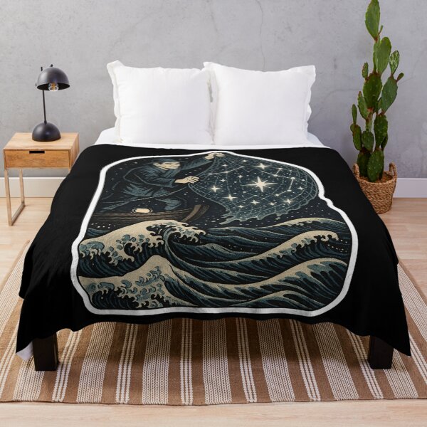 Item preview, Fisherman Aesthetic – Star Net Fisherman – Vintage Nautical Art | Stormy Seas designed and sold by JacobKAurumhead.