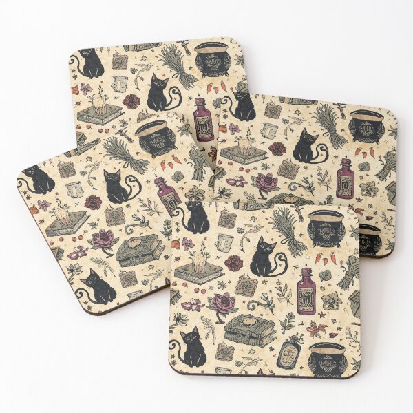 Item preview, Witch’s Pantry – Whimsical Cottagecore Halloween Pattern designed and sold by Deezyned.