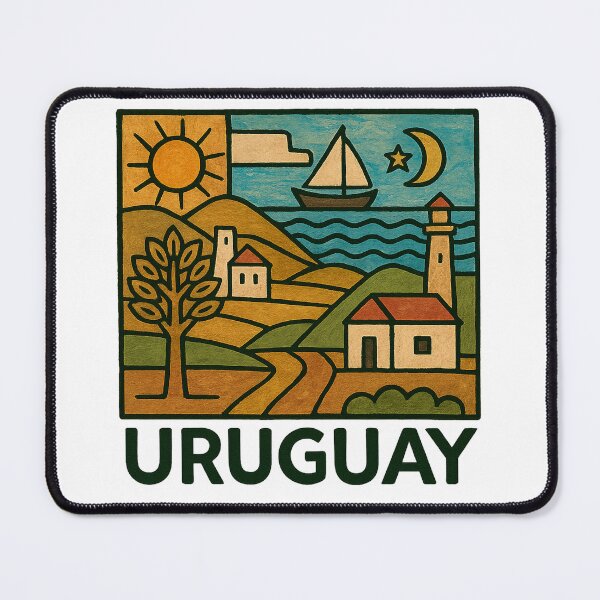 Item preview, Uruguay Geometric Folk Art – Nautical Constructive Style Illustration designed and sold by CapyToon.