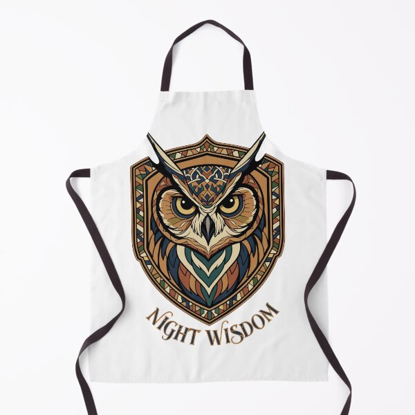 Item preview, Night Wisdom Owl Geometric Art - Tribal Stained Glass Owl Head designed and sold by ATLAS SOUL.