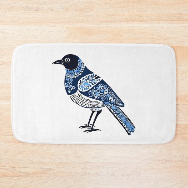 Item preview, Blue Folk Art Magpie – Polish Wycinanki Paper Cut Bird designed and sold by AmberWit.