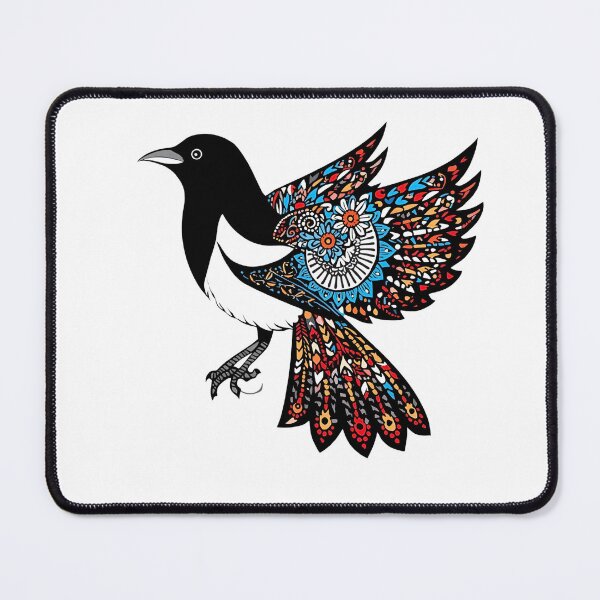 Item preview, Red Feather Magpie – Łowicz Inspited Folk Paper Cut Bird designed and sold by AmberWit.