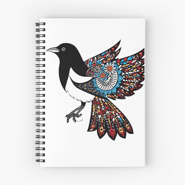 Item preview, Red Feather Magpie – Łowicz Inspited Folk Paper Cut Bird designed and sold by AmberWit.