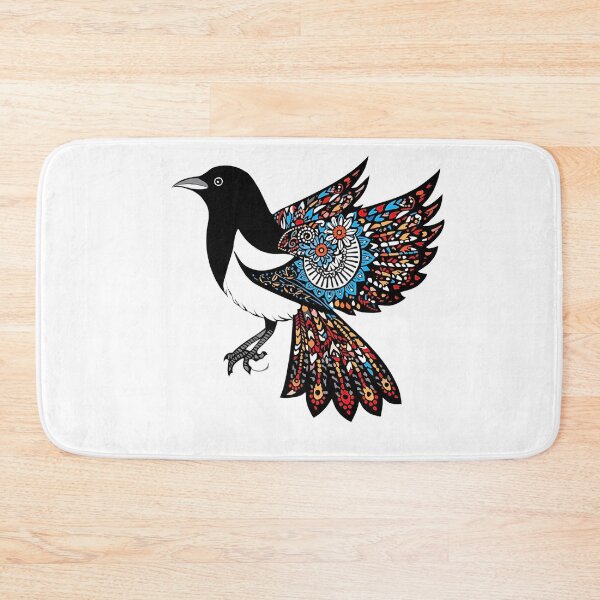 Item preview, Red Feather Magpie – Łowicz Inspited Folk Paper Cut Bird designed and sold by AmberWit.