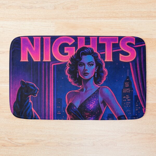 Item preview, Neon Nights – Retro 80s Noir Glam Poster Illustration designed and sold by CapyToon.