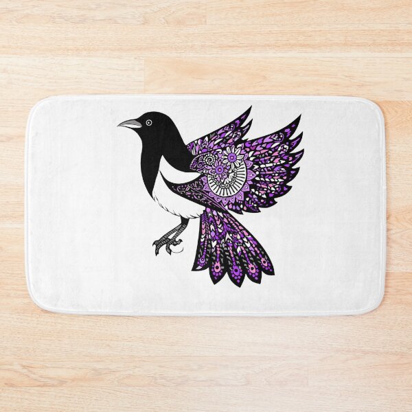 Item preview, Purple Magpie – Decorative Polish Folk Art Bird designed and sold by AmberWit.